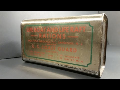 1945 Lifeboat & Liferaft Rations MRE Review USCG & Navy Survival Food Taste Testing