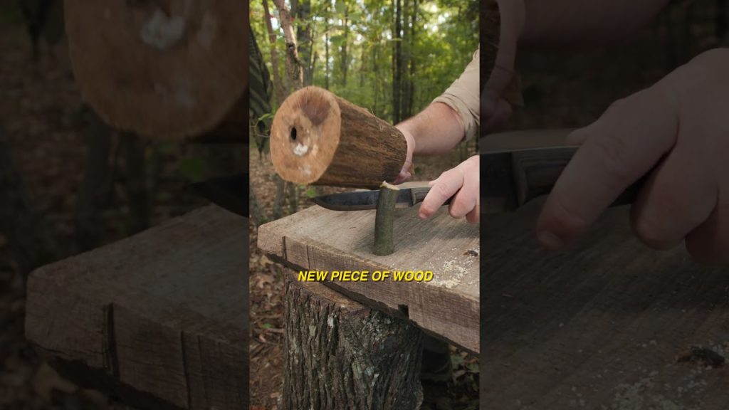 Can You Make This SIMPLE Wooden Clothes Pin #bushcraft #camping #survival