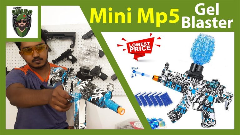 Mini Mp5 Gel Blaster Gun Review | Unboxing and Test Fire | Captain Guard